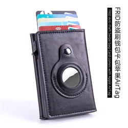 Porta carte di credito Airtag Porta Credencial Cartera Carteira Masculina Rfid Portafoglio intelligente da uomo Air Tag Luxury Couro Billetera Hombr