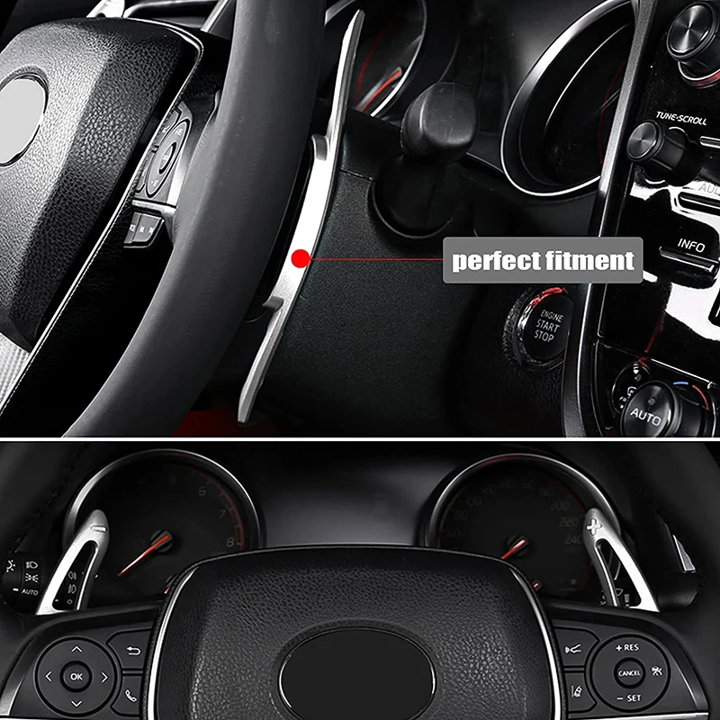 Car Steering Wheel Paddle Shifter Extension Cover Shift Trims for Toyota Corolla Camry RAV4 Avalon 2019 2020 2021 2022