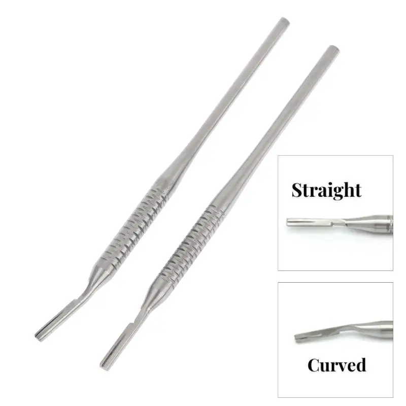 (N) 1/2Pcs Premium Stainless Steel Dental Scalpel Handle For No.3 Blade - Professional Oral Surgery Instrument Tool For Dentists