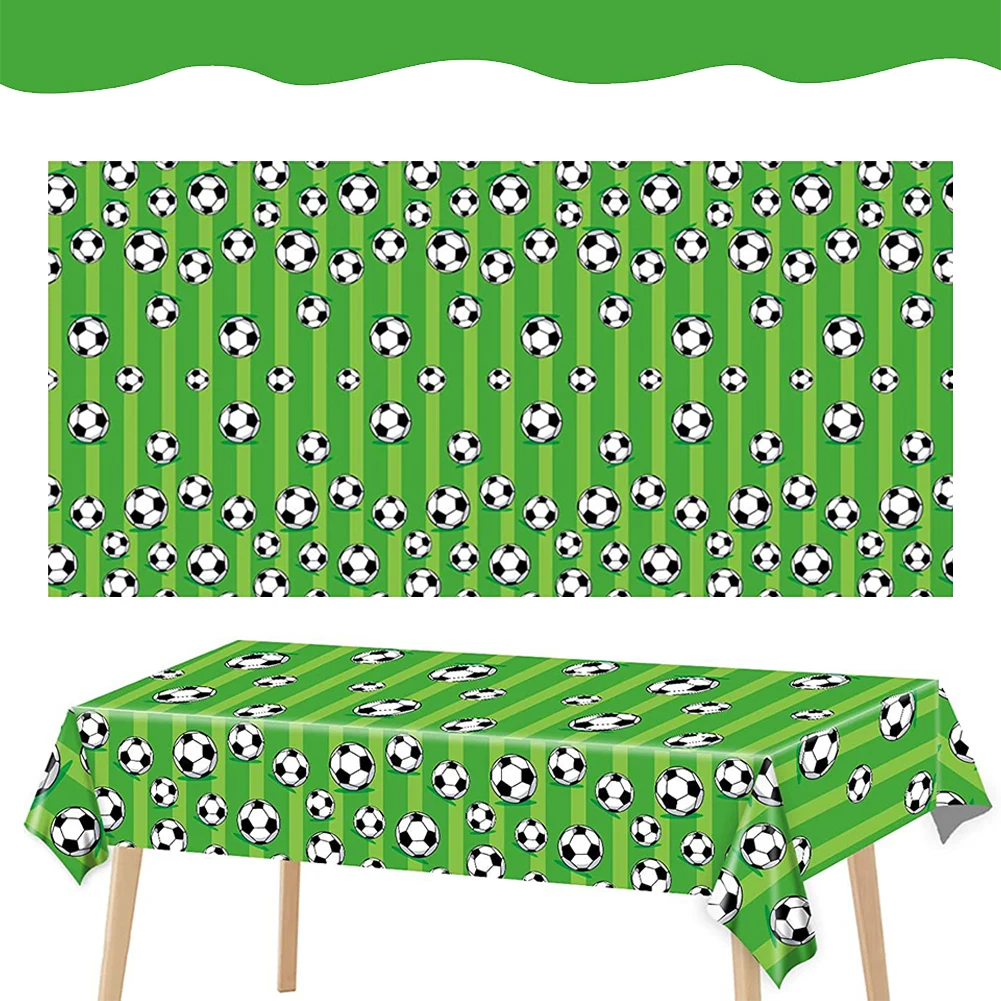 

Football Game Tablecloth Waterproof Rectangular Soccer Tablecloth Soccer Party Tablecover Soccer Fans Birthday Decoration