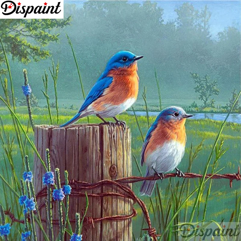 

Dispaint Full Square/Round Drill 5D DIY Diamond Painting "Animal bird scenery" 3D Embroidery Cross Stitch 5D Home Decor A11750