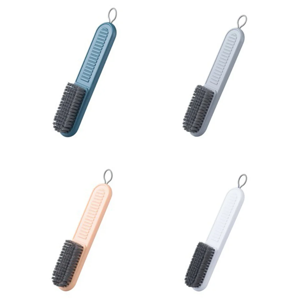 

5 pcs Shoe Brush Soft Bristles Long Handle Laundry Brush For Clothes Washing Shoes Cleaning Household Travel Use Grey