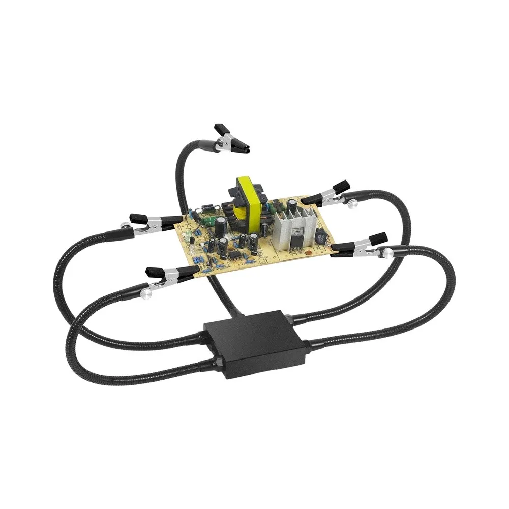 Compact Soldering Third Hand Device with Modular Arm System and Stable Base for Mobile Phone Power Board and Component Repairs