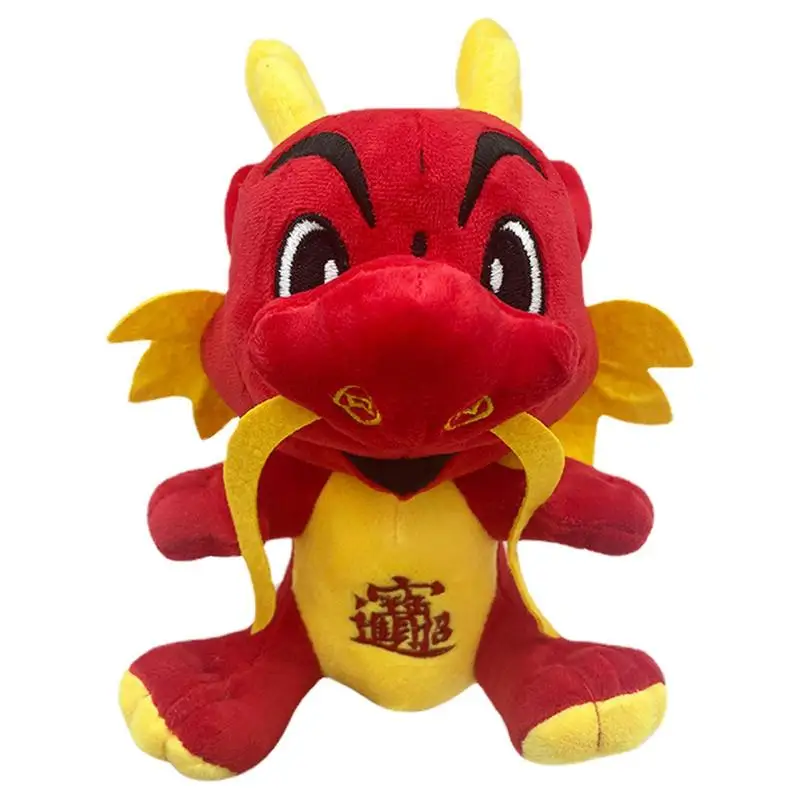 Jouet en peluche dragon chinois réaliste pour enfants, peluche douce et confortable, jouet au beurre, cadeau d'anniversaire et de Noël