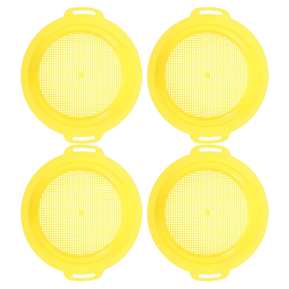 

4pcs Mesh Pan For Gold Panning Lightweight Durable Sand Sifter Handheld Sieve Tool Sorting Panning Kit Mining Accessories Garden