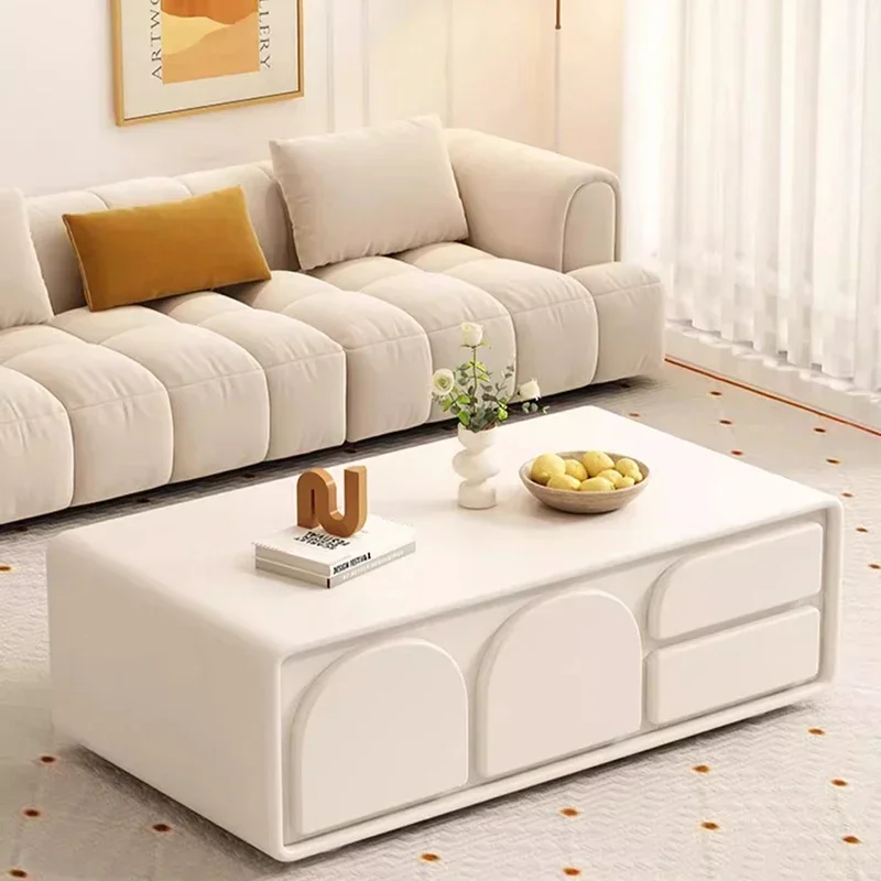 

Nordic Unique Coffee Tables Modern Premium Luxury White Side Table Aesthetic Minimalist Mesa De Centro De Sala Furniture