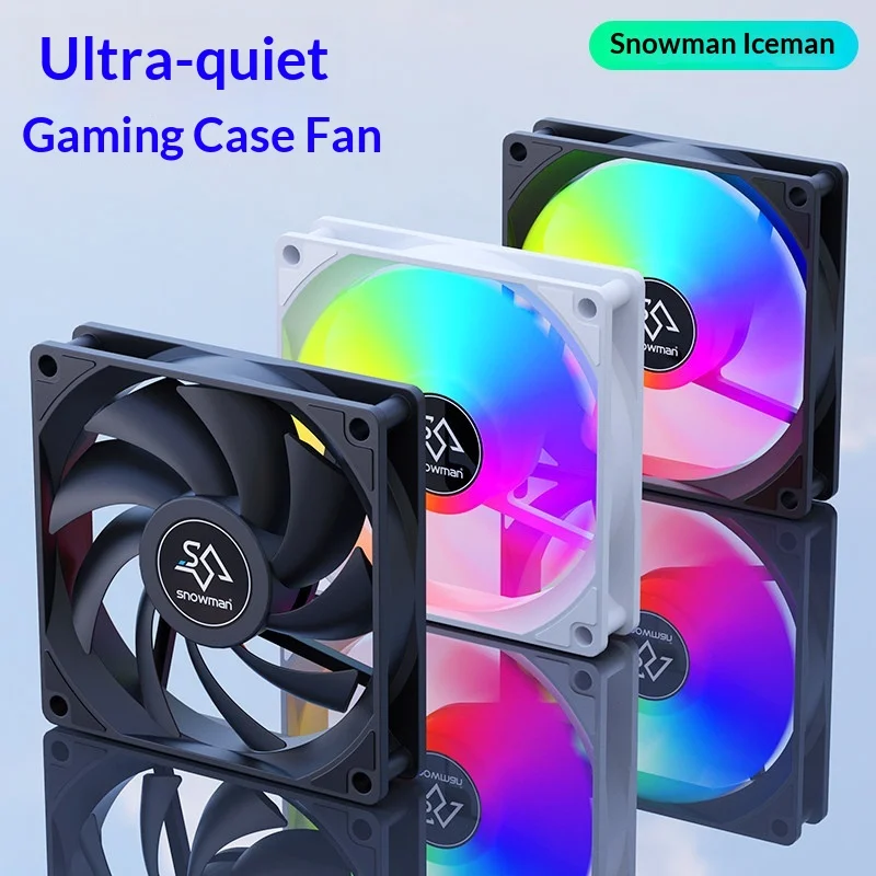 

Fmouse Snowman 12cm Case Fan Ultra Quiet 12v No Lighting Cooling Fan For Desktop Computer Black White Optional Heat Dissipation