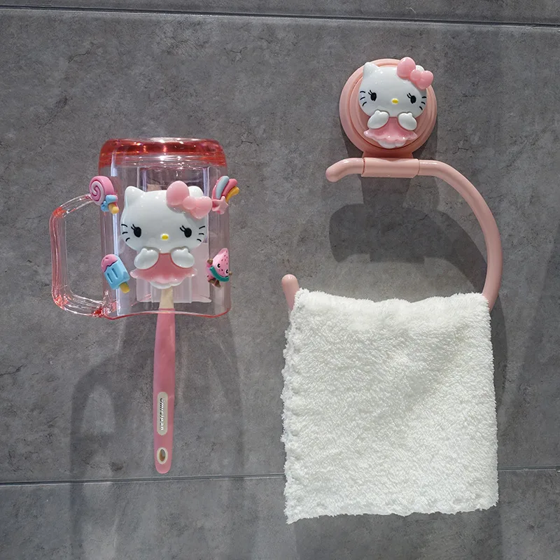 Hello Kitty Kulomi Home Goods—No-Drill Shelving Unit and Towel Rack—Suitable for Bathrooms and Offices - view 2