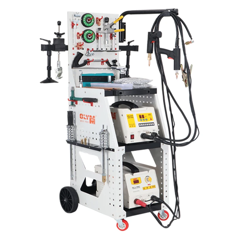 35DS Steel & Aluminum Car Body Repair Equipment Electric Spotter  Dent Puller Spot Welding Machine with Trolley for Workshop