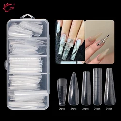 TP 98/120/145pcs Clear Dual Nail Mold Full Cover Quick Building Gel Nail Mold Set False Tips Nail Extension Upper Forms Top Mold