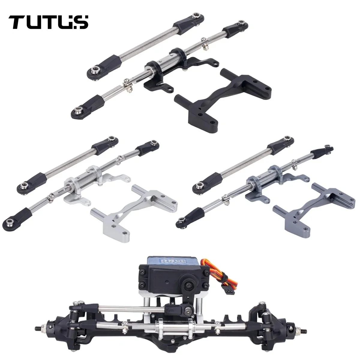 

Гидравлический рулевой комплект с металлическим креплением сервопривода для радиоуправляемых краулеров 1/10, таких как ROCKJOCK SCX10 II с прямой осью.