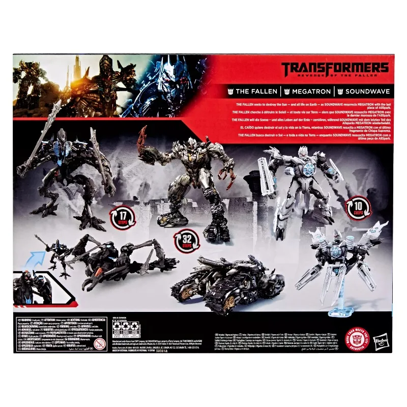 Genuine Hasbro Transformers Exclusive ROTF Decepticon 3-Pack Megatron Soundwave The Fallen Assemble Toy for Gift Model view 3