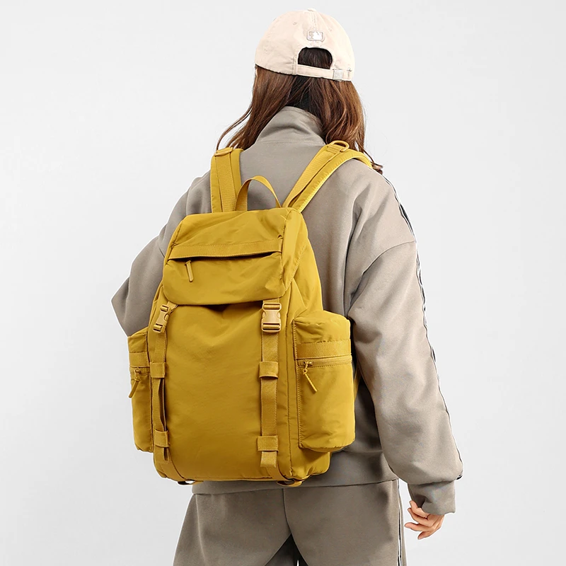 

Fashion Men Women Nylon Backpacks Lightweight Multi-pockets Travel Rucksack Large Capacity Student School Bags Laptop Backpack