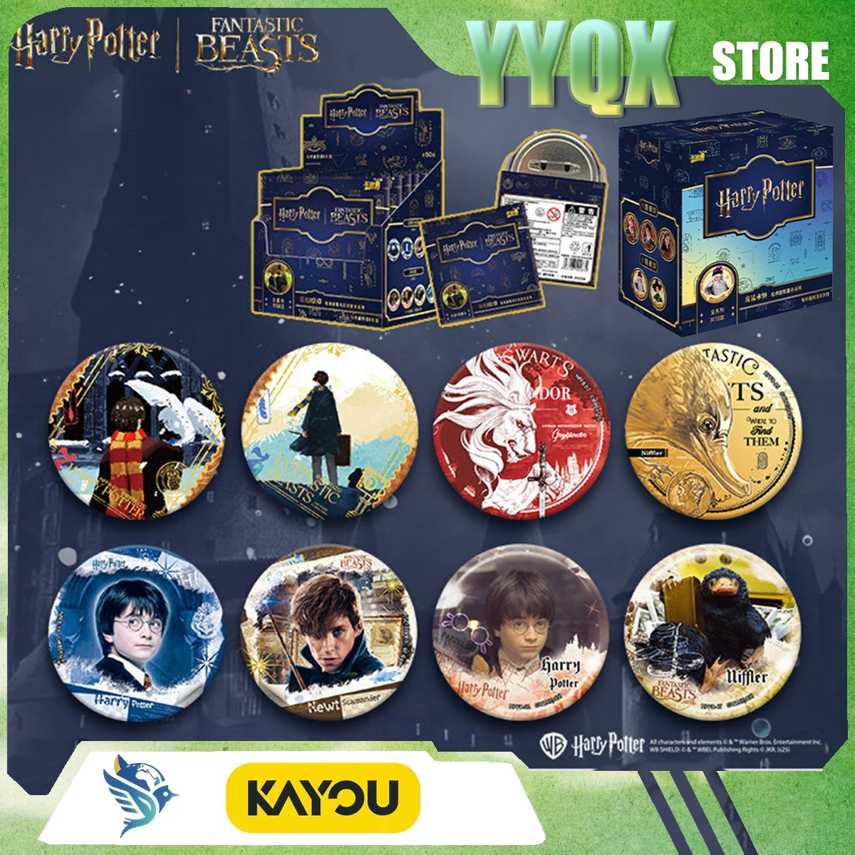 KAYOU 2026 New Harry Potter Badge Decoration Collection Ornament Anime Cute Periphery Movie Animation Surprise Gift Toy Like