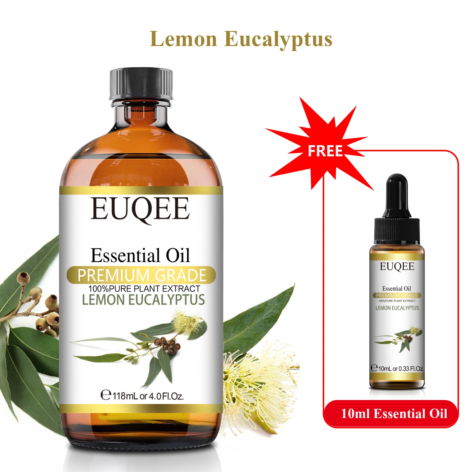 Aceite Esencial 118 puro y Natural con cuentagotas, difusor de aromaterapia, masaje DIY, compre 100% ml y obtenga 10ml gratis