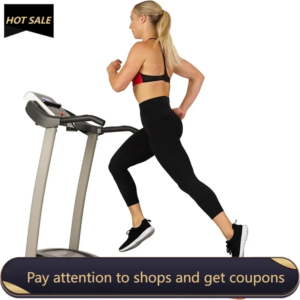 

Premium Folding Incline Treadmill with Pulse Sensors, One-Touch Speed Buttons, Shock Absorption, Optional Bluetooth Freight free