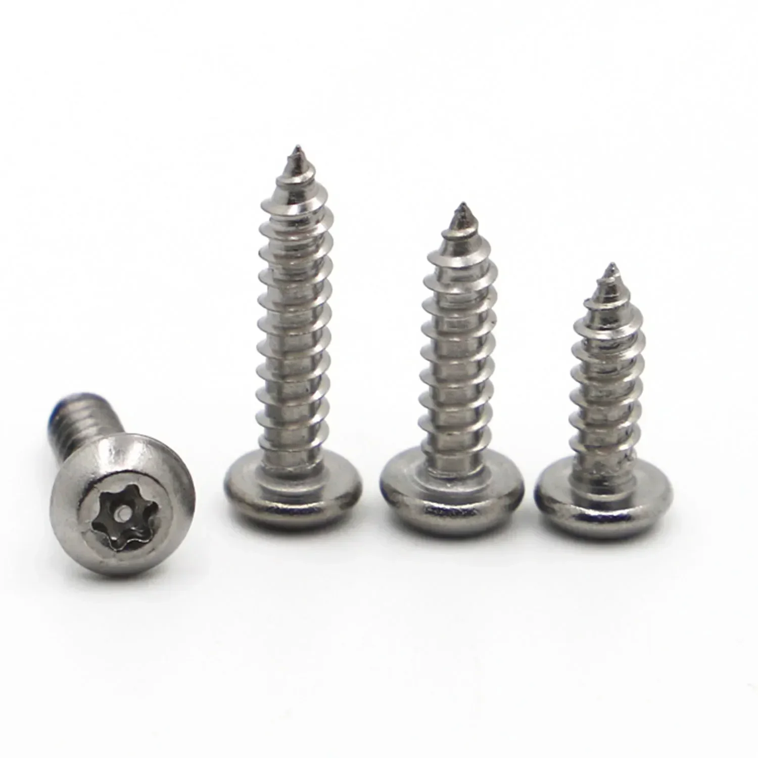 M2.9 M3.5 M3.9 M4.2 M4.8 304 Roestvrij Stalen Pin Zes Bloemblaadje Torx Pan Hoofd Anti-diefstal Veiligheid Zelftappende houtschroef