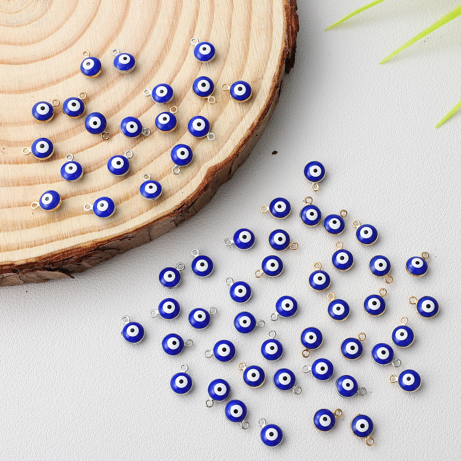 

60Pcs Evil Eye Beads Charms Pendant DIY Jewelry Making Necklace Bracelet Craft Accessories Evil Eye Beads Jewelry Pendants