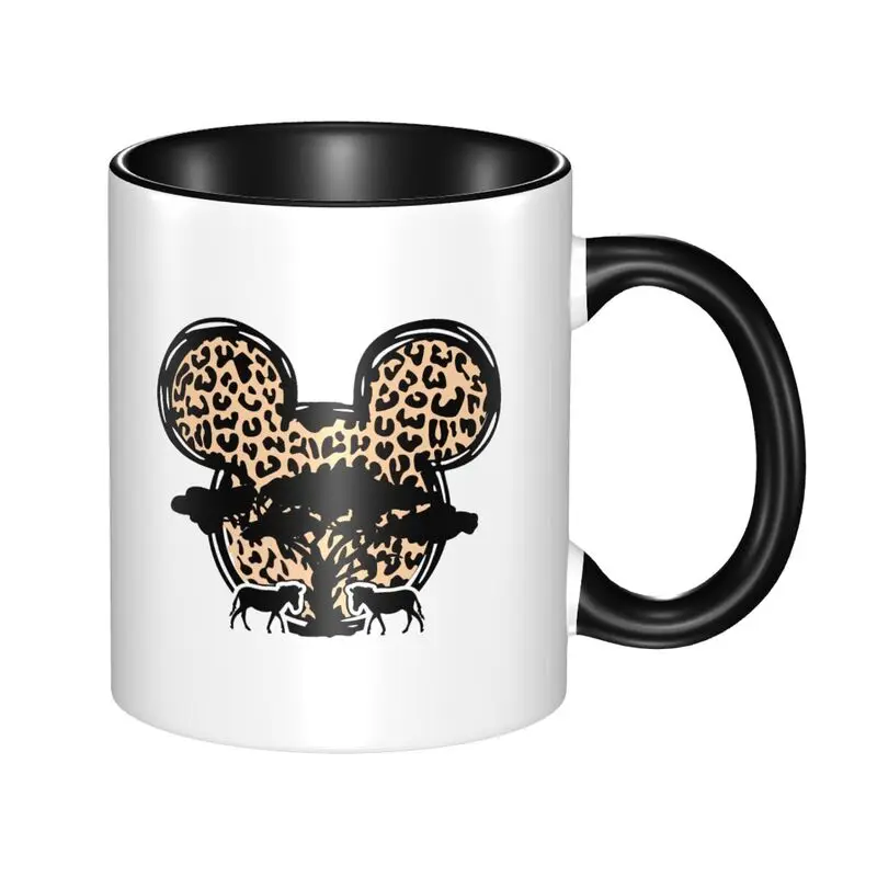 Leopard coffee ceramic mug Animal Kingdom love friends birthday gift tea cup gift mug