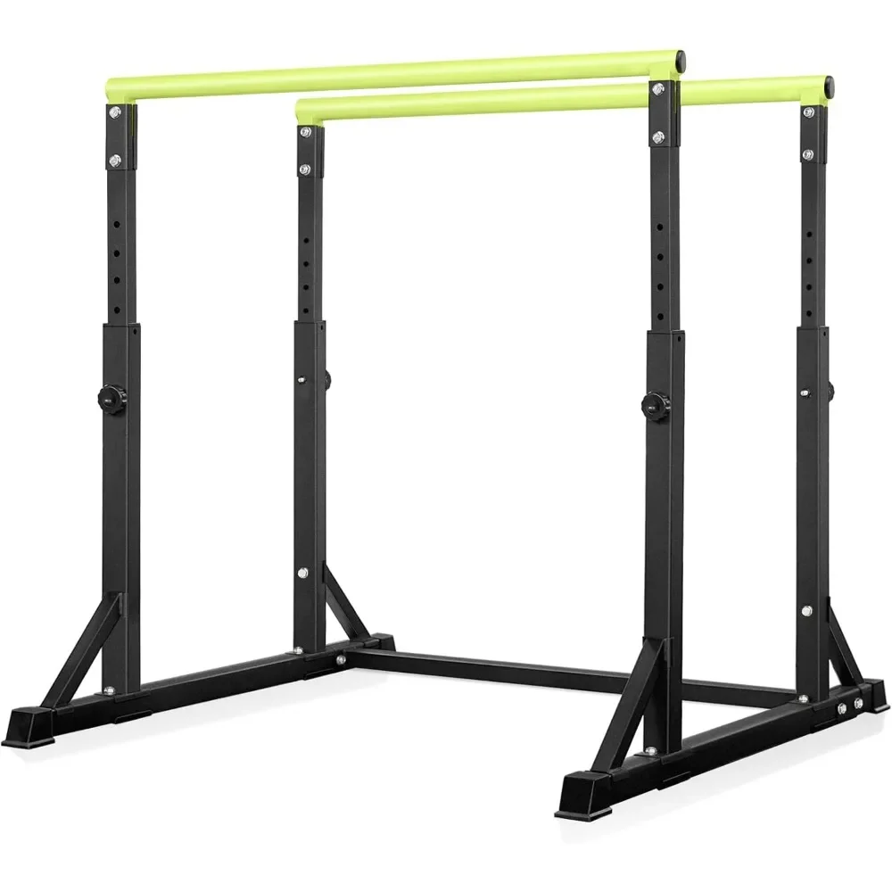 Heavy Duty Dip Station with 7 Height Levels, 800lbs Adjustable Parallel Bars for Tricep Pull-Ups L-Sits Strength Training