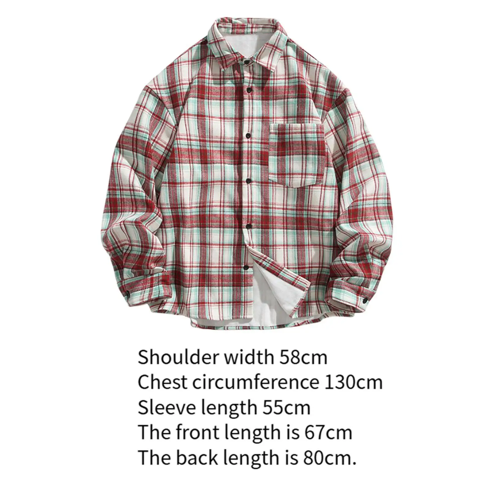 Koszula w kratę z klapami, krój boyfriend, długi rękaw, na aktywności na świeżym powietrzu, jesień, do pracy.