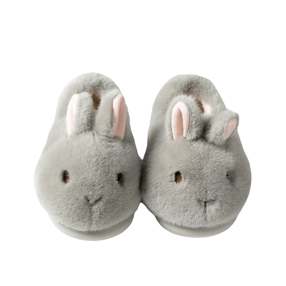 Homewear Shoes Non-Slip Bunny Slippers Rubbit Thick Bottom Women Cotton Slippers Winter Autumn Soft Warm Home Slippers Indoor
