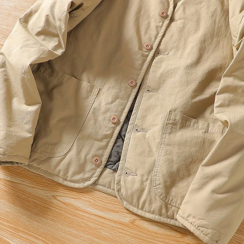 Jaqueta Casual Masculina YJANGDE em Aodão Solto Nova Moda Outono Inverno com Forro Interno em Tecido de Poliéster Quente