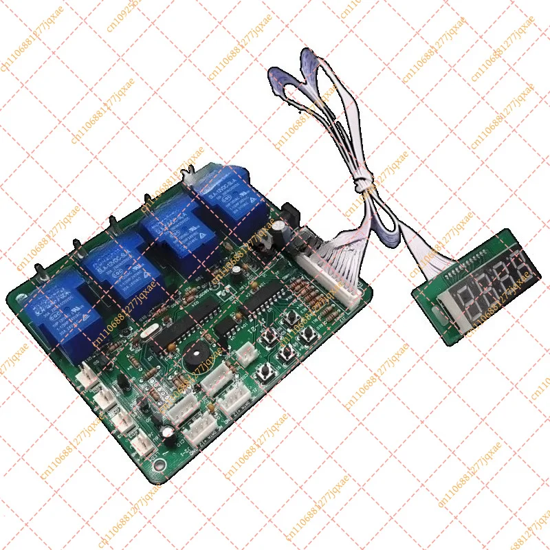 4-Digit Display Timer Control Board JY-21, Coin Acceptor PCB Replacement for Car Wash