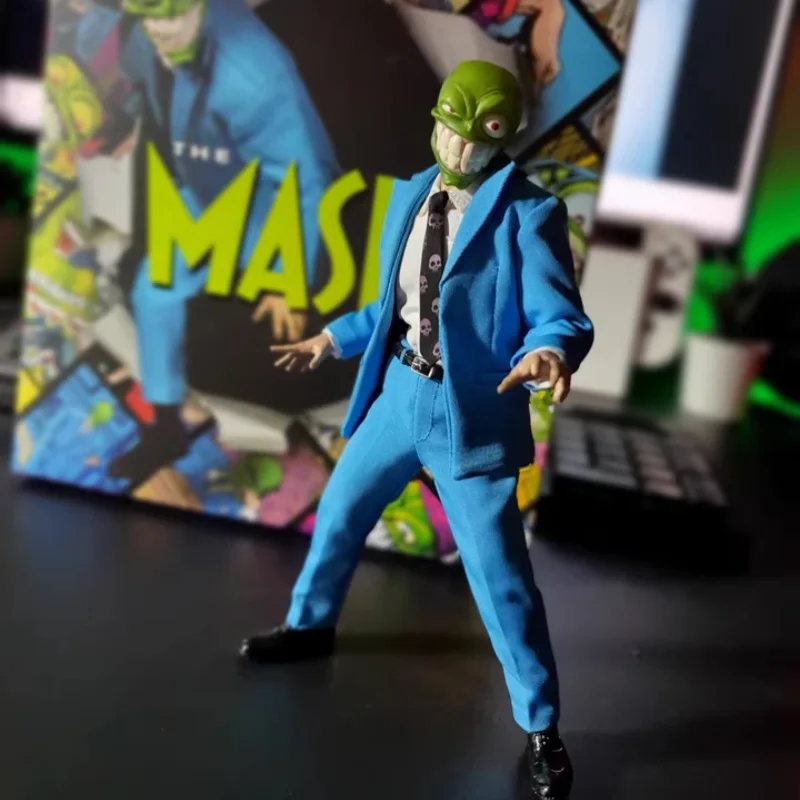 Mezco The Mask 1/12 Anime Action Figures Funny Joint Mobility Model Figurine Desktop Ornament Adult Halloween Toys Gift