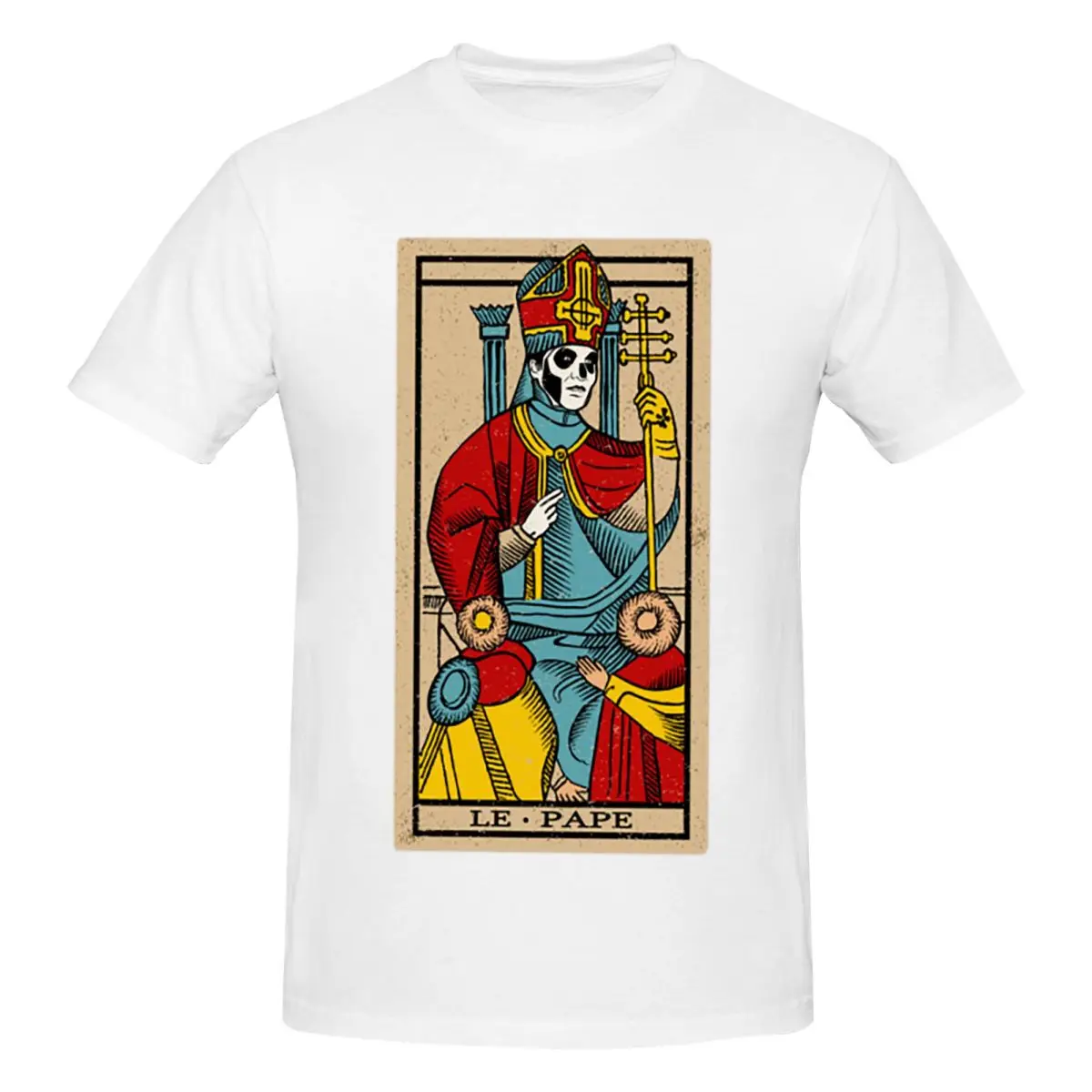 Le Pape Emeritus Tarot Card Men T-Shirt Fashion Plus Size T Shirts Men's Crew Neck Cotton Tees Short Summer Male