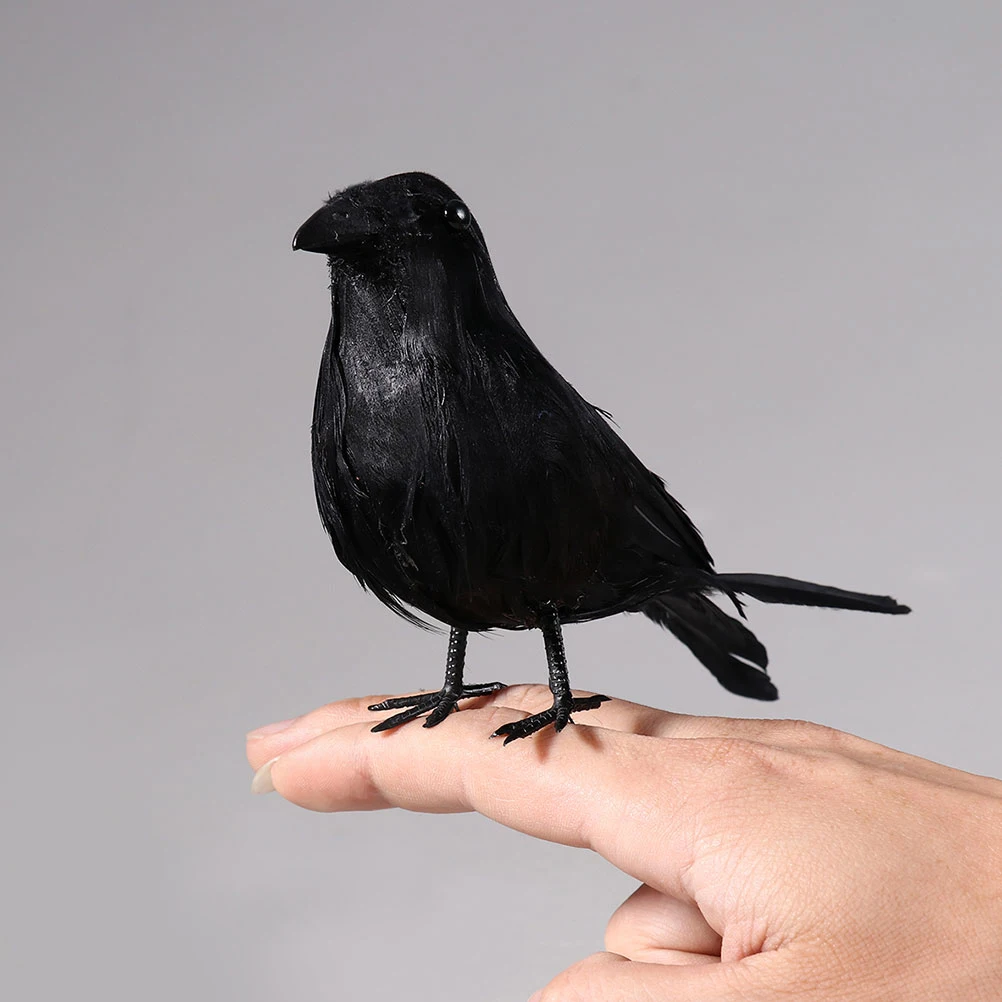 

3 Pcs Crow Decoration Cosplay Party Model Halloween Decorations for Fake