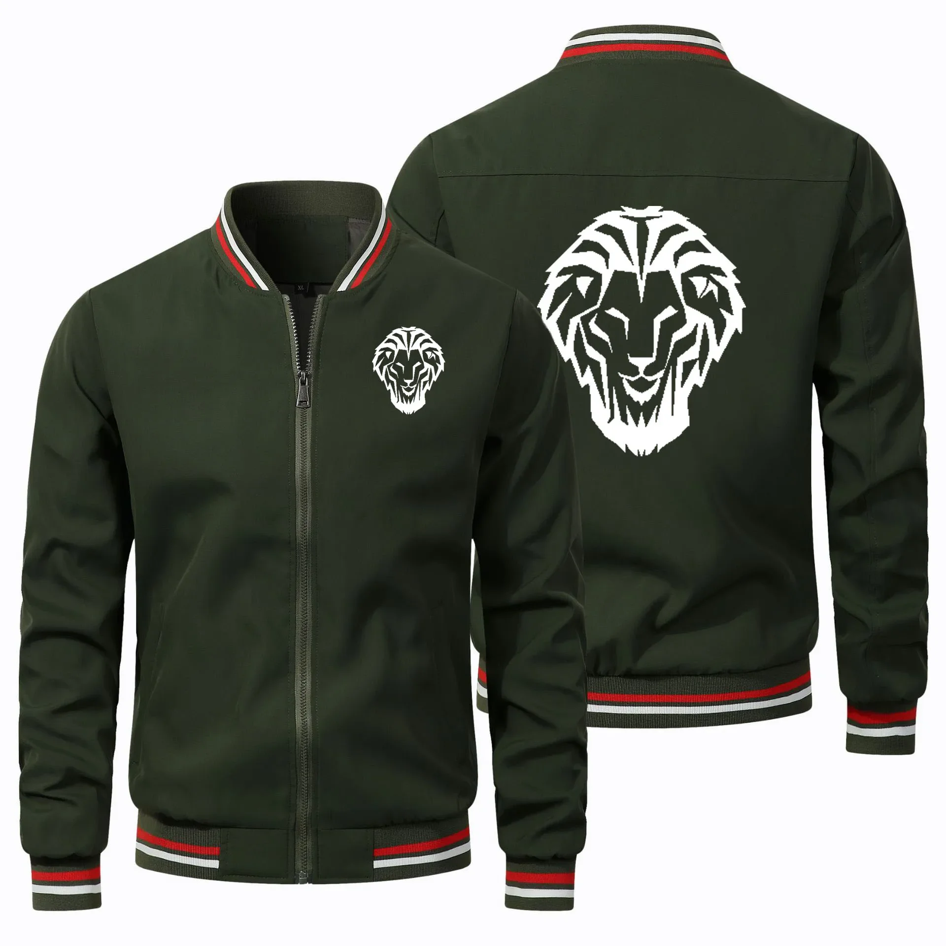 Jaqueta de cor sólida casual masculina solta, roupas de beisebol extragrandes, Leon Athletic Club de Bilbao Estampa, Personalidade, Novo