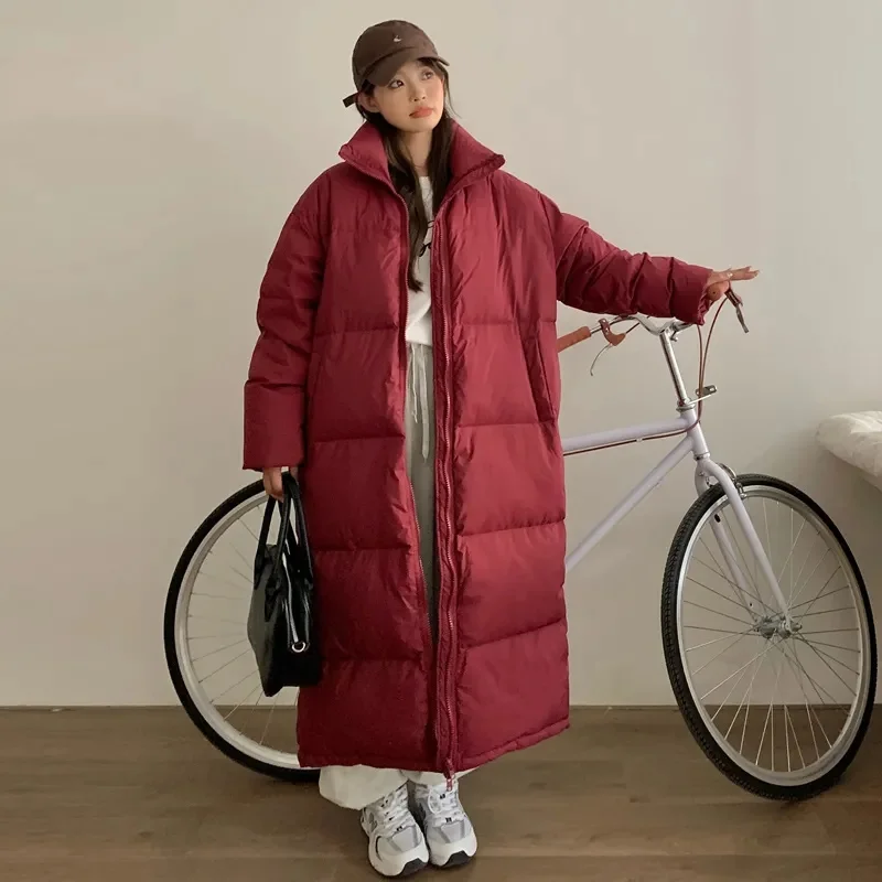 Parka manteau femme 2025 mode vers le bas coton veste épaissir hiver ample longue veste femme coupe-vent imperméable vêtements d'extérieur chauds