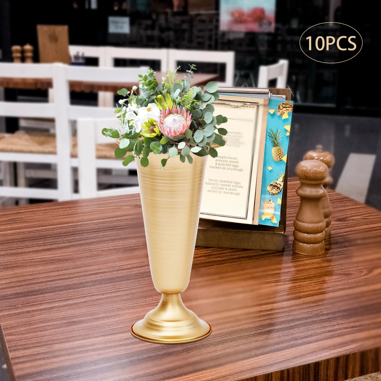 

Pcs Of 10 Flowered Metal Vase Elegant Wedding Centerpieces Vase For Wedding Party Decoration For Anniversary Ceremony