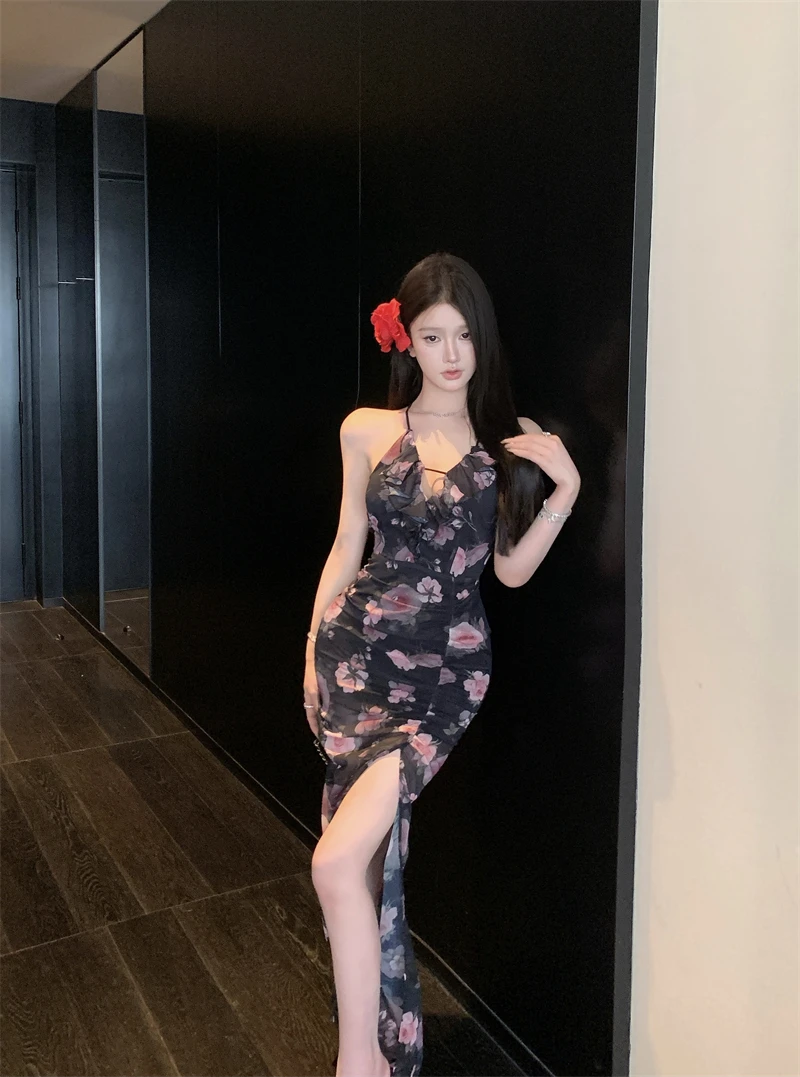 Vestidos sem mangas feminino azul inverno cupro jacquard gola com nervuras em camadas fino-ajuste recepção banquete aniversário formal chique