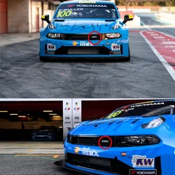 For Lynk&co 01 02 03 05 06Car Front Grille Logo Performance CYAN Decorative Stickers Special Modified Automotive Car Accessories