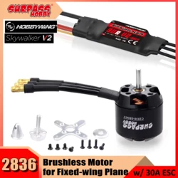 Surpass Hobby 2216 C2836 Outrunner Brushless Motor w/ Hobbywing 30A V2 ESC Combo for RC FPV Drone Racing Quadcopter Fixed-wing