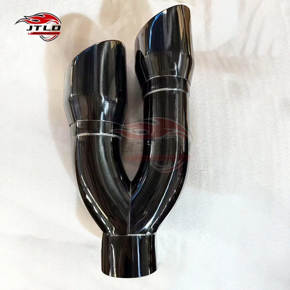 Matte Black Vacuum Plated 201 Stainless Steel Exhaust Tip, Spray Painted Finish Universal Exhaust Tailpipe
