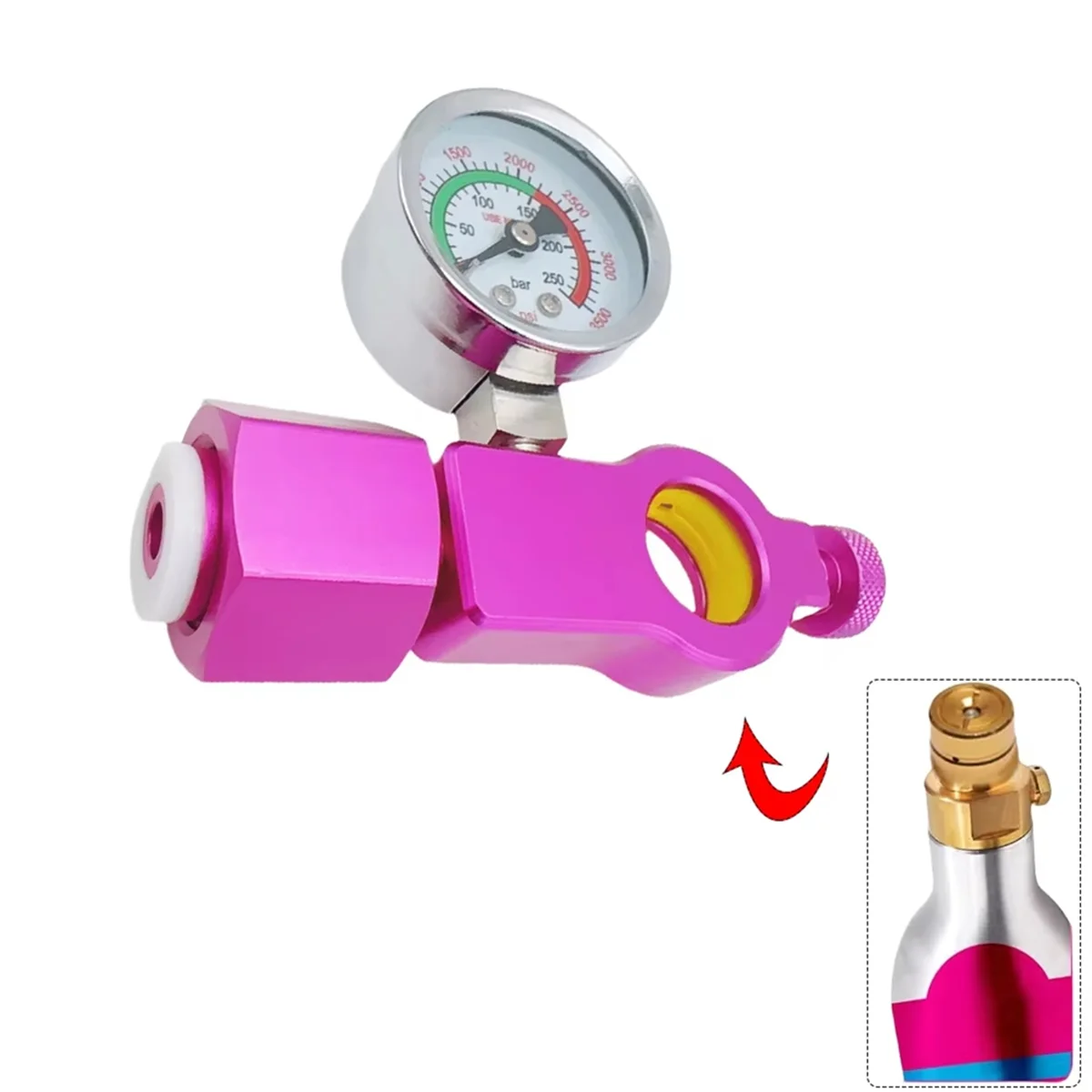 2026 B-est Co2 Cylinder Refill Fill Station Adaptor for (Terra DUO Art) Pink Quick Connect Co2 Cylinder CGA320
