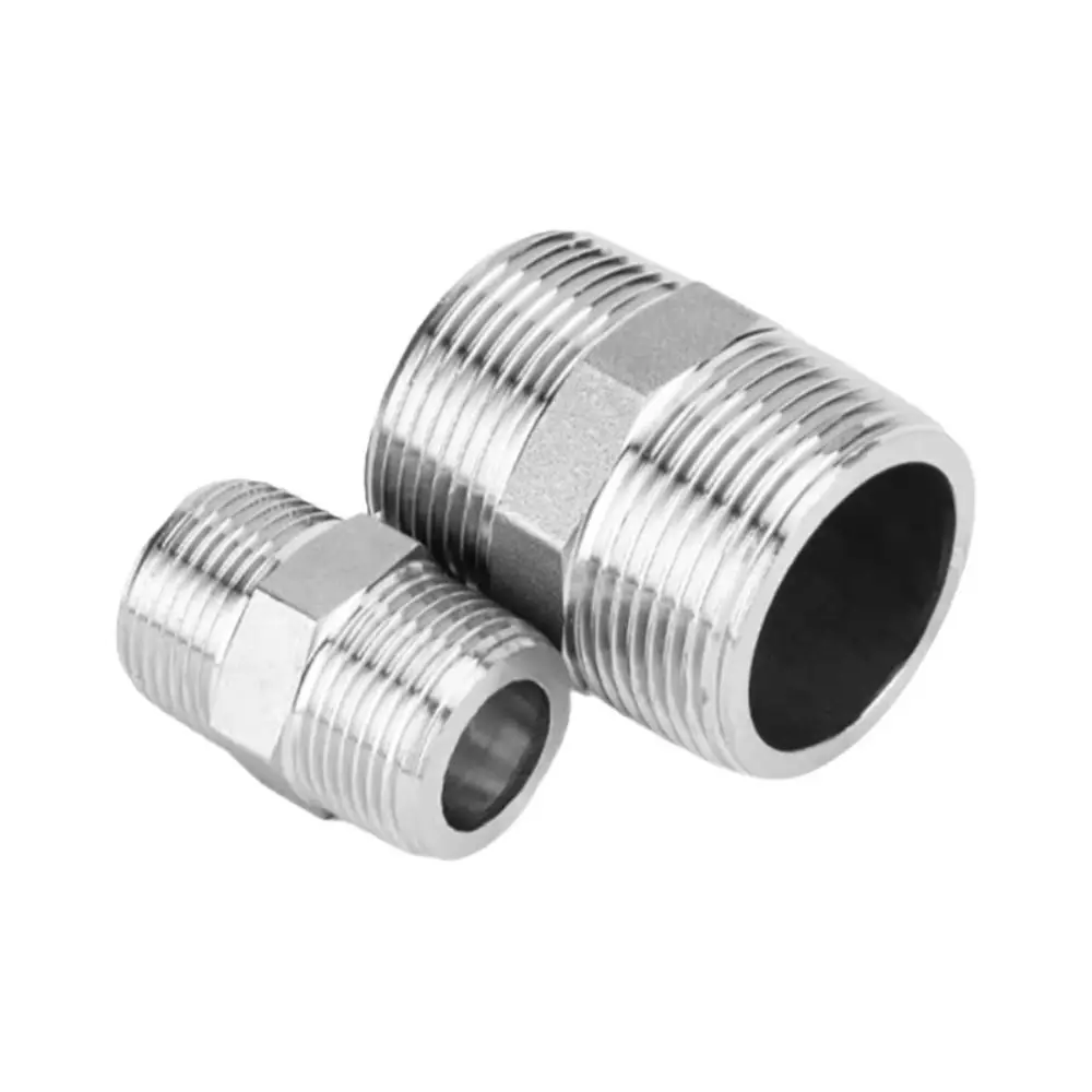 Durable 304 Stainless Steel Pipe Fitting Connector Male Thread 1/8 1/4 3/8 1/2 3/4 1
