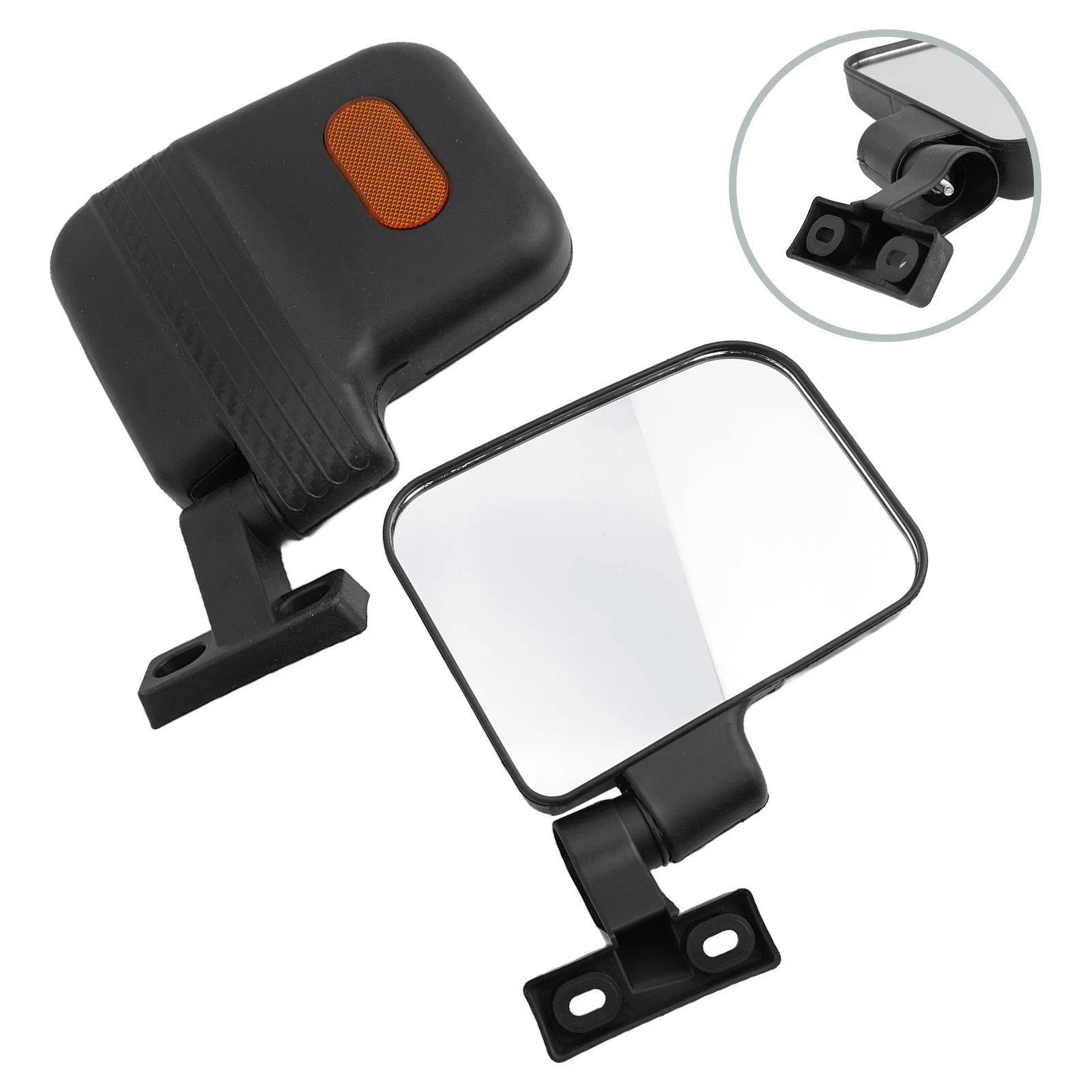 

Distance Between Screw Holes 5cm 360 Rotated Mirror 180 Adjustable Sides 30 Fine-tuned Elevation Clear Mirror View