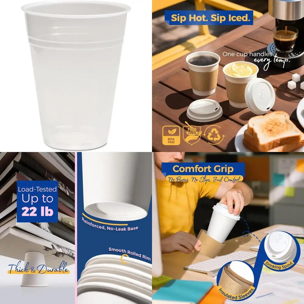 

Полупрозрачные полипропиленовые пластиковые чашки для холода на 9 унций, 100 чашек в рукаве, 25 рукавов в коробке, одноразовые стаканчики для напитков на Евы