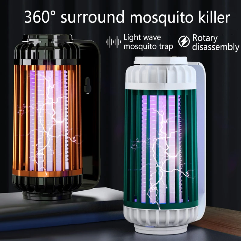 Rechargeable Mosquito Killing Lamp Portable Electric USB LEDTrap Fly Bug Insect Zapper Killer Lamp Room Pest Control Repellent