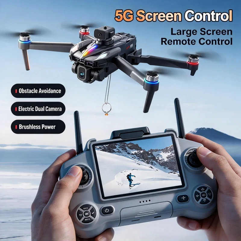 2026 New KY108 Drone 8K Professional Dual Camera GPS FPV Brushless Motor Optical Flow Hovering Folding Quadcopter 4K RC Dron Toy