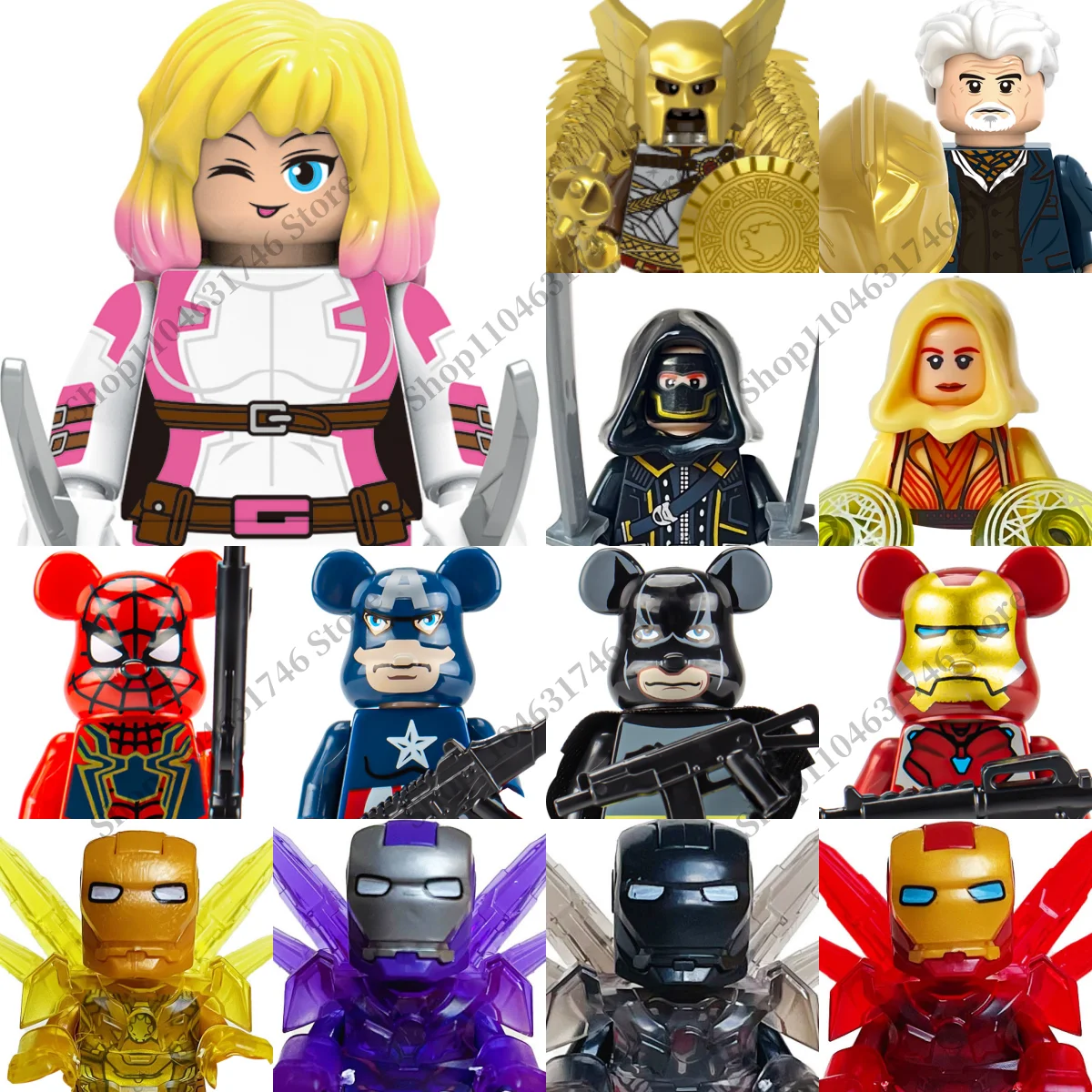 

Marvel building block classic figurine mini children's brick toys party holiday gifts Venom Captain America Fafcon