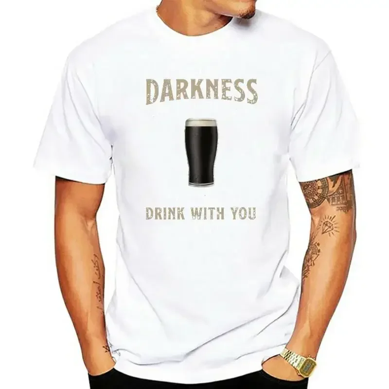 My Old Friend Beer Alcohol Drunk B Tee Top GUINESS T-SHIRT Mens Hello Darkness heavyweight 2024  New Arrival Short Sleeve tops