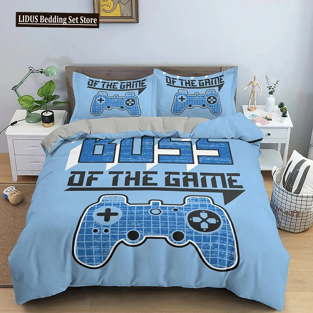 Gamepad Polyester Duvet Cover Set Colourful Button King Play Gamer Bedding Set Kid Teen Man Video Game For Child Game Room Decor