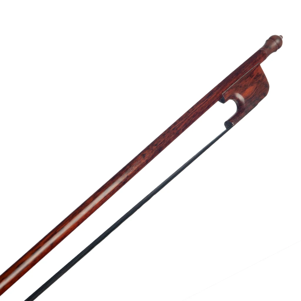 Mugig Baroque 4/4 Violin / Fiddle Bow Advanced German Snakewood Round Stick Black Mongolian Horsehair