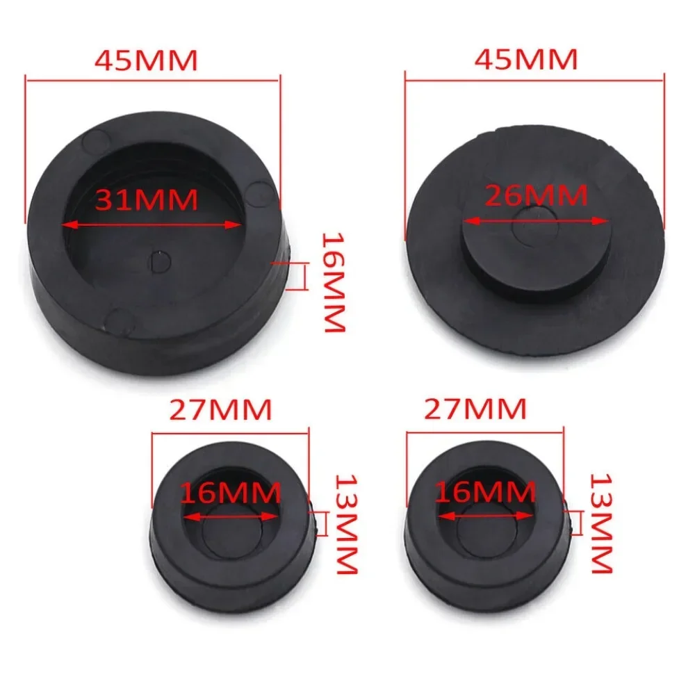 

Motorbike Gadget 4PCS Rubber Frame Plugs for Yamaha YZF R1 YZF-R1 2004 2005 2006 04-06 Black
