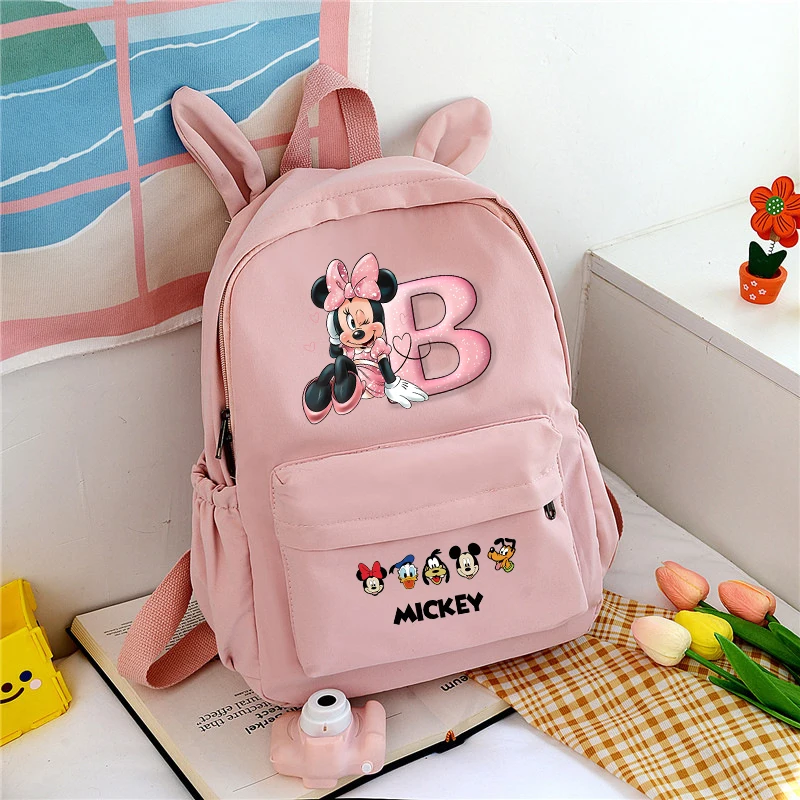 Mickey Minnie Mouse Girl School Bag Cartoon Anime Kid Boy Girl Knapsack Teenager Backpack Student BookBag Rucksack Children Gift